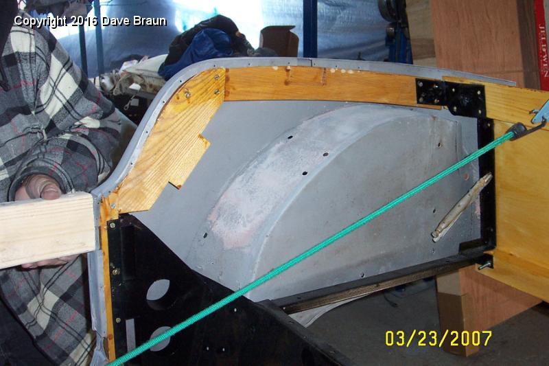 MGTD15470/Tub and Wings/Tub Restoration/Test easing rear quarter into place